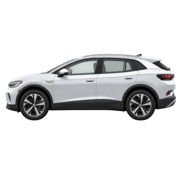 2021 Volkswagen ID.4 in Silber, Ansicht: Seite (nach links gerichtet)
