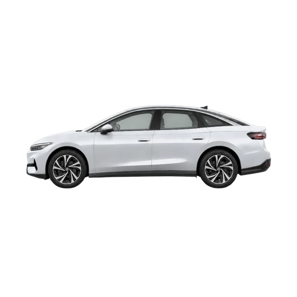 2024 Volkswagen ID.7 in Silber, Ansicht: Seite (nach links gerichtet)
