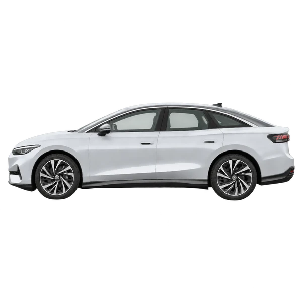 シルバーの2025 Volkswagen ID.7（側面（左向き）ビュー）