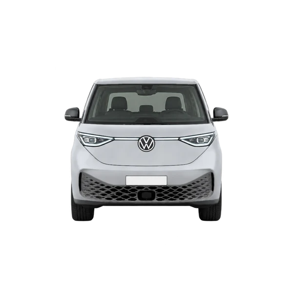 Volkswagen ID. Buzz 2024 باللون فضي، منظر أمامي