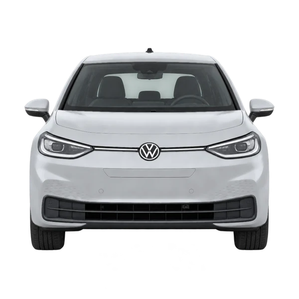 シルバーの2021 Volkswagen ID3(正面ビュー)