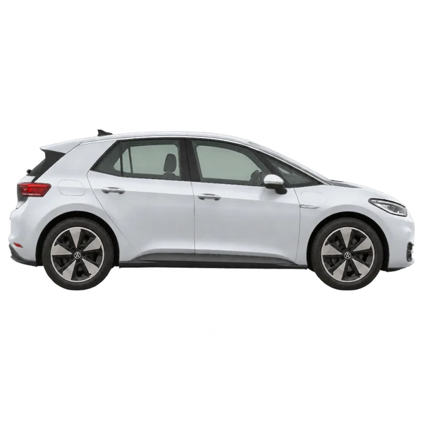 シルバーの2022 Volkswagen ID3(側面(右向き)ビュー)