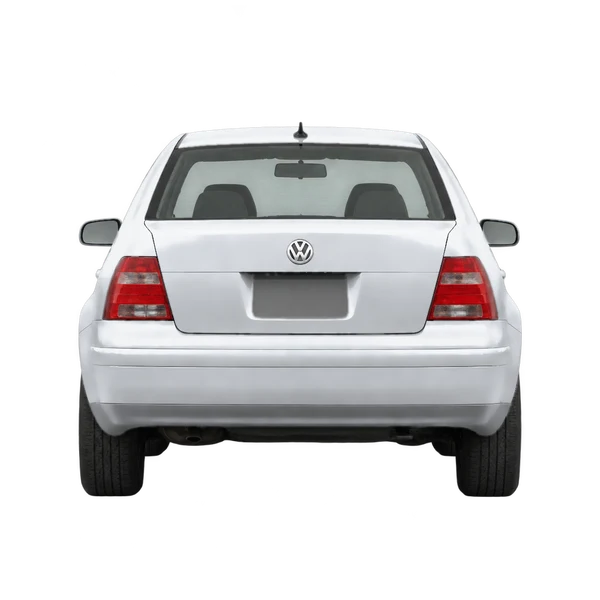 Volkswagen Jetta 2002 باللون فضي، منظر من الخلف
