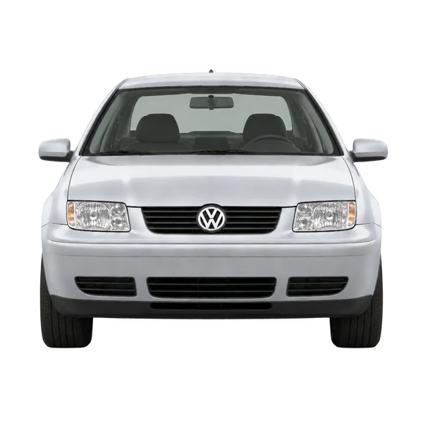 Volkswagen Jetta 2004 باللون فضي، منظر أمامي