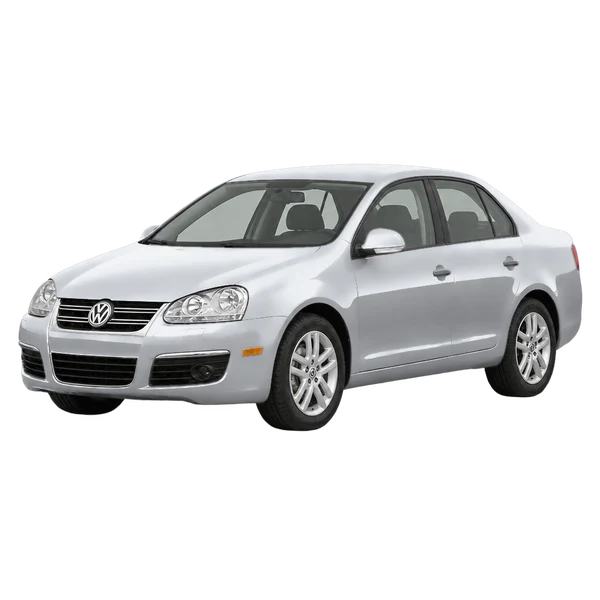 Volkswagen Jetta 2007 prata, vista dianteira em três quartos (voltada para a esquerda)