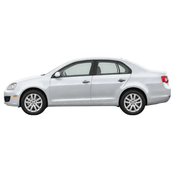 Volkswagen Jetta 2007 prata, vista lateral (voltada para a esquerda)