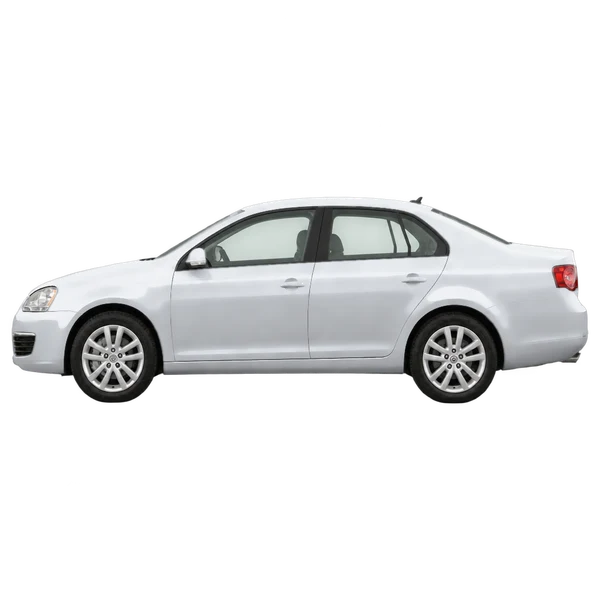 Volkswagen Jetta 2010 prata, vista lateral (voltada para a esquerda)