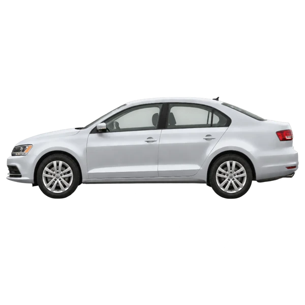 silver 2018 Volkswagen Jetta side (facing left) view