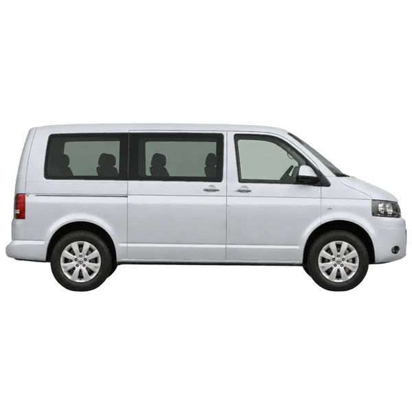 Volkswagen Kombi 2015 باللون فضي، منظر منظر جانبي (باتجاه اليمين)
