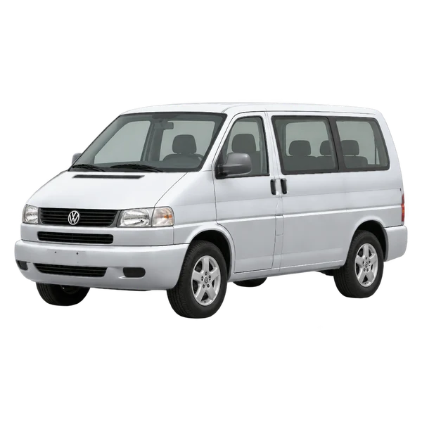 Volkswagen LT 2001 prata, vista dianteira em três quartos (voltada para a esquerda)