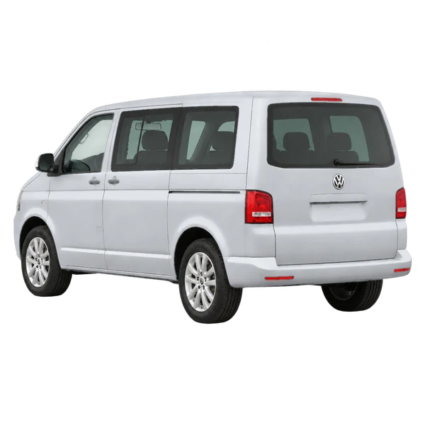 2011 Volkswagen Multivan in Silber, Ansicht: Dreiviertelansicht von hinten (nach links gerichtet)