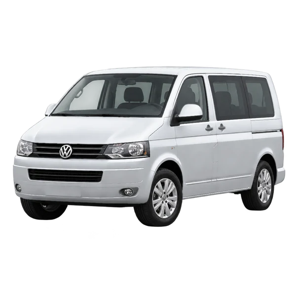 silver 2012 Volkswagen Multivan front three-quarter (facing left) view