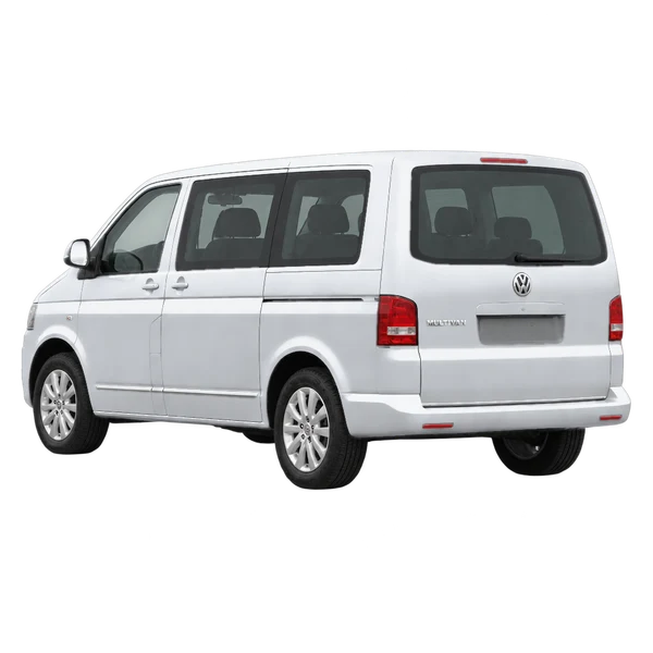 silver 2012 Volkswagen Multivan rear three-quarter (facing left) view