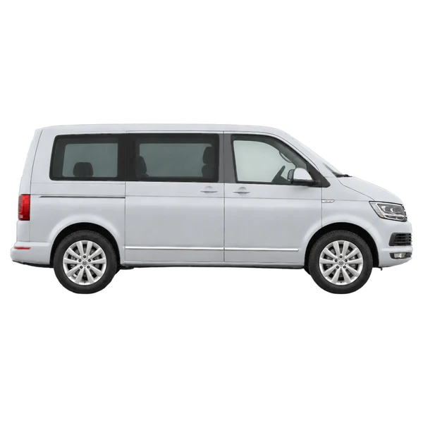 silver 2017 Volkswagen Multivan side (facing right) view