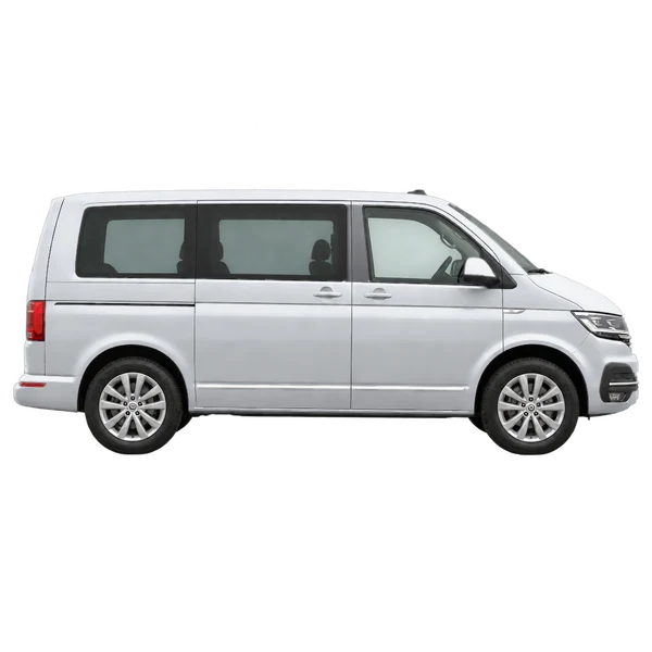 silver 2021 Volkswagen Multivan side (facing right) view