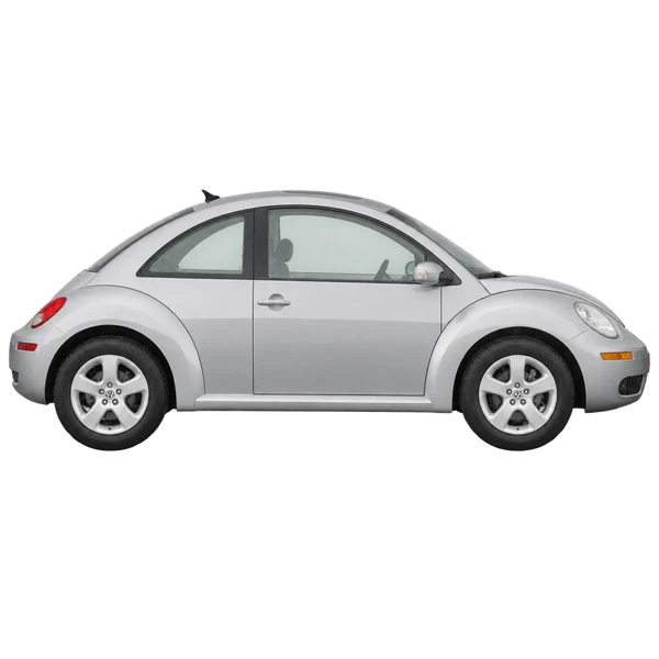 Volkswagen Newbeetle 2007 prata, vista lateral (voltada para a direita)