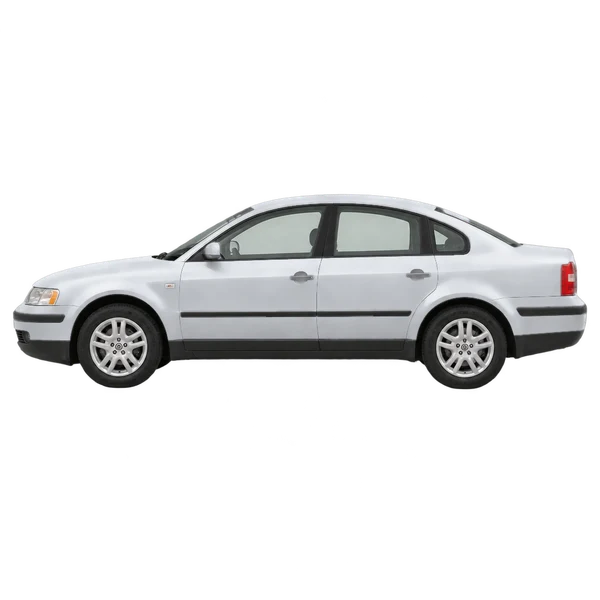 1999 Volkswagen Passat in Silber, Ansicht: Seite (nach links gerichtet)