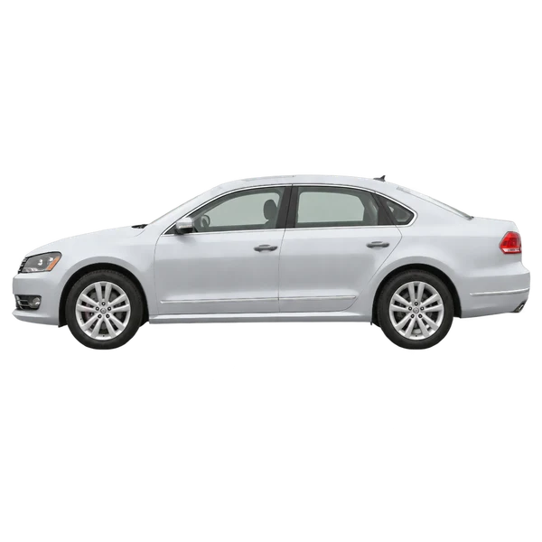 Volkswagen Passat 2011 باللون فضي، منظر جانبي (متجه إلى اليسار)