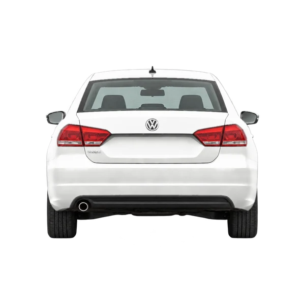 Volkswagen Passat 2012 en blanco, vista trasera