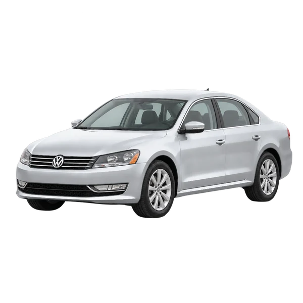 シルバーの2016 Volkswagen Passat(フロントスリークォーター(左向き)ビュー)