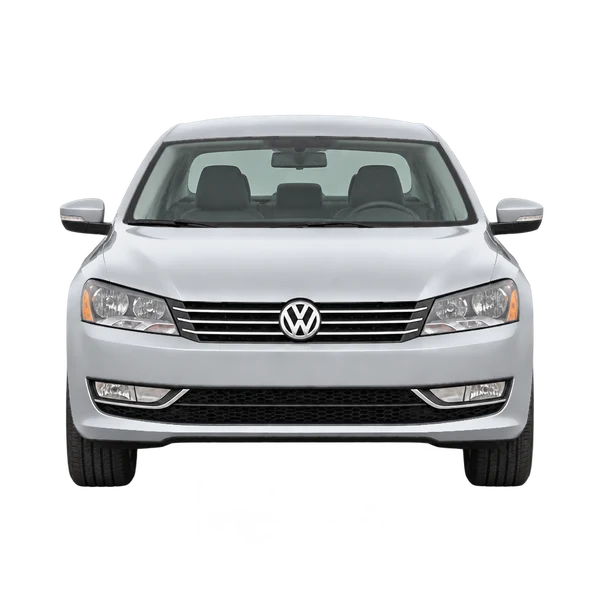Volkswagen Passat 2018 باللون فضي، منظر أمامي
