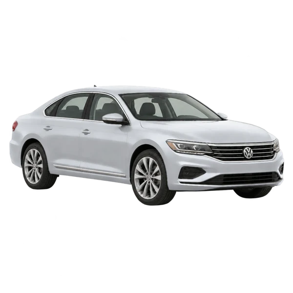 2021 Volkswagen Passat in Silber, Ansicht: Dreiviertelansicht vorne (nach rechts)