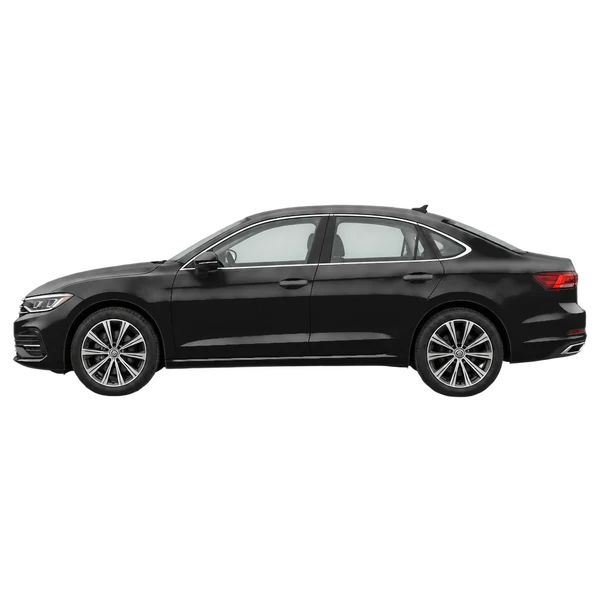 2026 Volkswagen Passat in schwarz, Ansicht: Seite (nach links gerichtet)