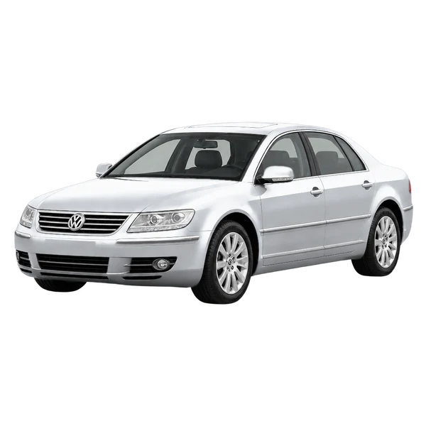 Volkswagen Phaeton 2009 prata, vista dianteira em três quartos (voltada para a esquerda)