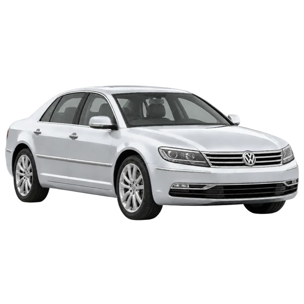 Volkswagen Phaeton 2016 باللون فضي، منظر زاوية ثلاثة أرباع أمامية (باتجاه اليمين)