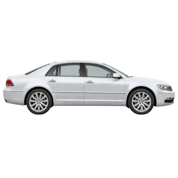 Volkswagen Phaeton 2016 باللون فضي، منظر منظر جانبي (باتجاه اليمين)