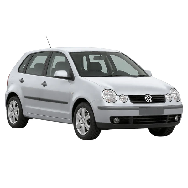 2002 Volkswagen Polo in Silber, Ansicht: Dreiviertelansicht vorne (nach links gerichtet)