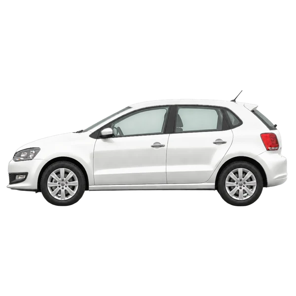 2011 Volkswagen Polo in weiß, Ansicht: Seite (nach links gerichtet)