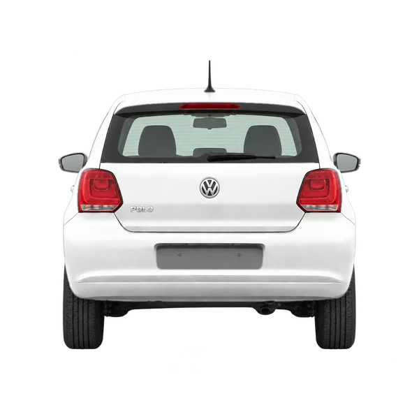 Volkswagen Polo 2012 باللون أبيض، منظر من الخلف