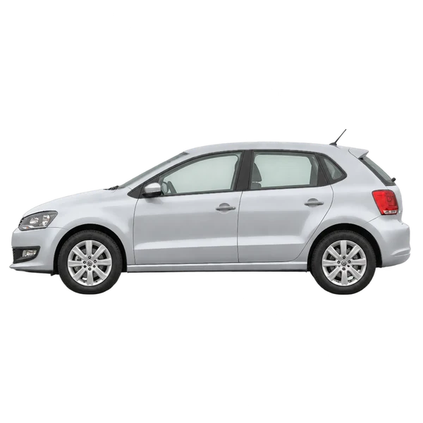 2015 Volkswagen Polo in Silber, Ansicht: Seite (nach links gerichtet)