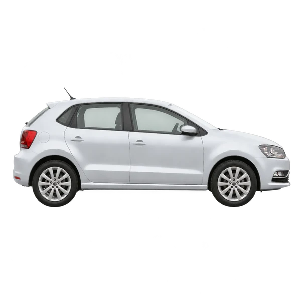 2017 Volkswagen Polo in Silber, Ansicht: Seite (nach rechts gewandt)