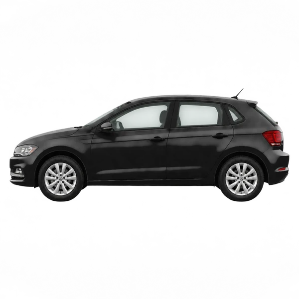 2018 Volkswagen Polo in schwarz, Ansicht: Seite (nach links gerichtet)