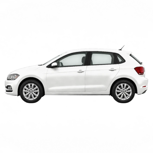 2020 Volkswagen Polo in weiß, Ansicht: Seite (nach links gerichtet)