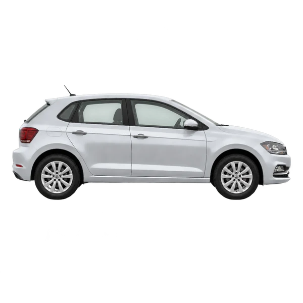 2023 Volkswagen Polo in Silber, Ansicht: Seite (nach rechts gewandt)