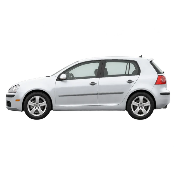 シルバーの2008 Volkswagen Rabbit(側面(左向き)ビュー)