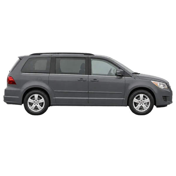 Volkswagen Routan 2014 gris, vue profil (tourné vers la droite)