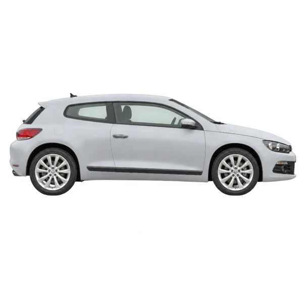Volkswagen Scirocco 2009 argent, vue profil (tourné vers la droite)