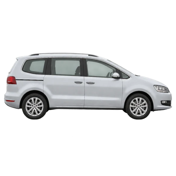 Volkswagen Sharan 2011 en plateado, vista lateral (hacia la derecha)