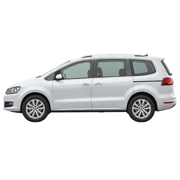 2019 Volkswagen Sharan in Silber, Ansicht: Seite (nach links gerichtet)