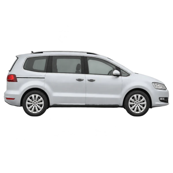 2021 Volkswagen Sharan in Silber, Ansicht: Seite (nach rechts gewandt)