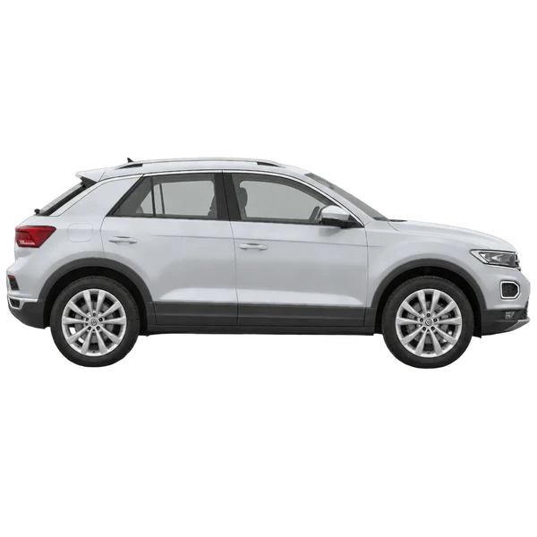 2018 Volkswagen T-ROC in Silber, Ansicht: Seite (nach rechts gewandt)