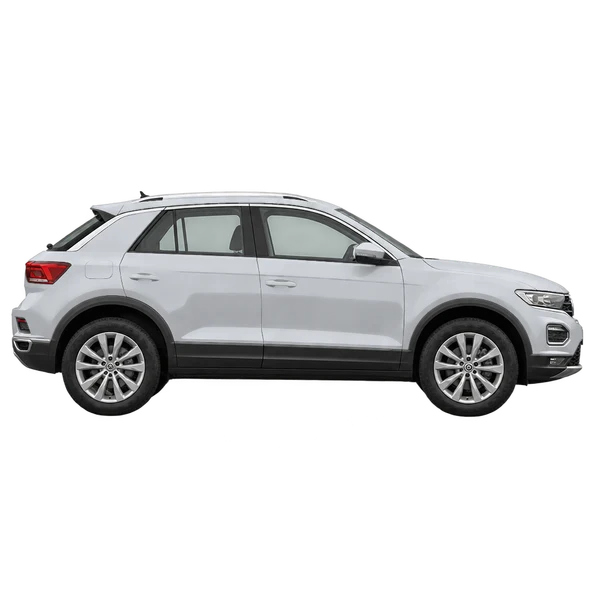 2020 Volkswagen T-ROC in Silber, Ansicht: Seite (nach rechts gewandt)