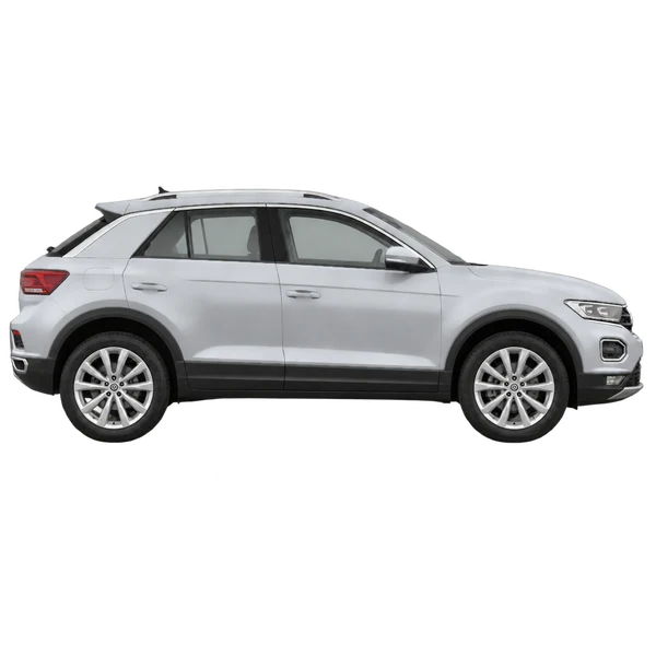 2021 Volkswagen T-ROC in Silber, Ansicht: Seite (nach rechts gewandt)
