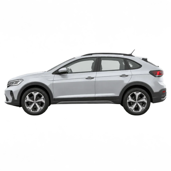 2026 Volkswagen Taigo in Silber, Ansicht: Seite (nach links gerichtet)