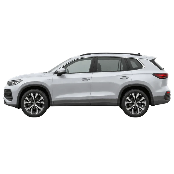 シルバーの2025 Volkswagen Tayron（側面（左向き）ビュー）