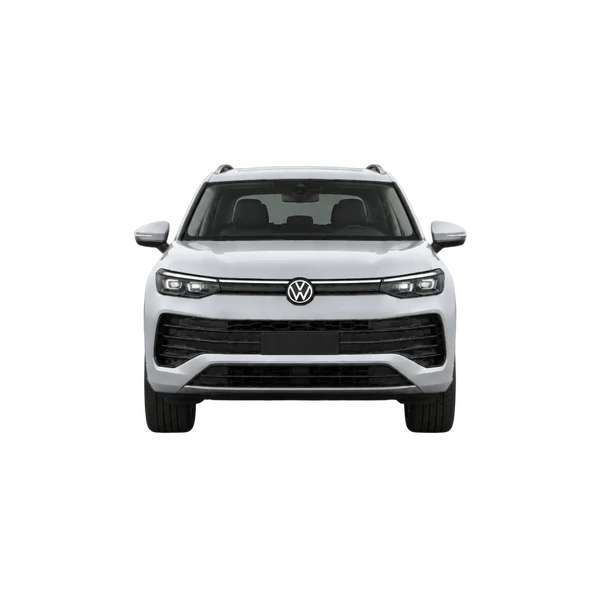 Volkswagen Tayron 2026 باللون فضي، منظر أمامي